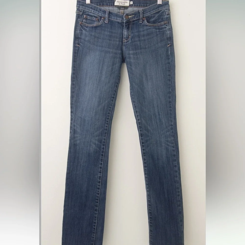 Abercrombie &‎ Fitch Erin stretch skinny low rise jeans medium wash Sz 4S